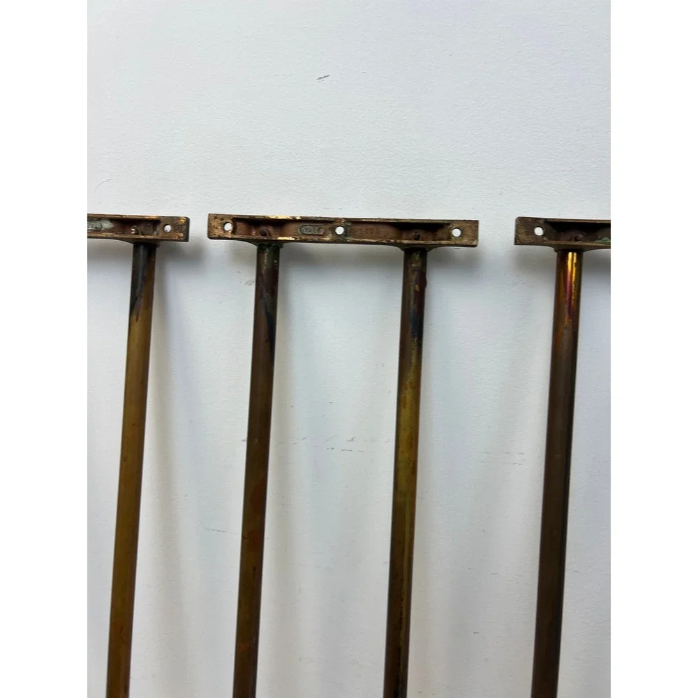 Vintage Yale Brass Wall Towel Racks Pullman Train Set of 5 Industrial Holders